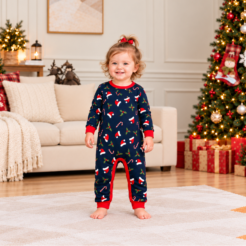 Santa Hat Family Matching Christmas Pyjamas