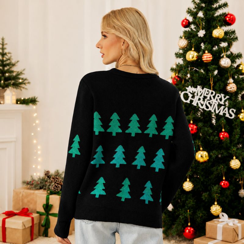 Women's Festive Pine Tree Christmas Jumper