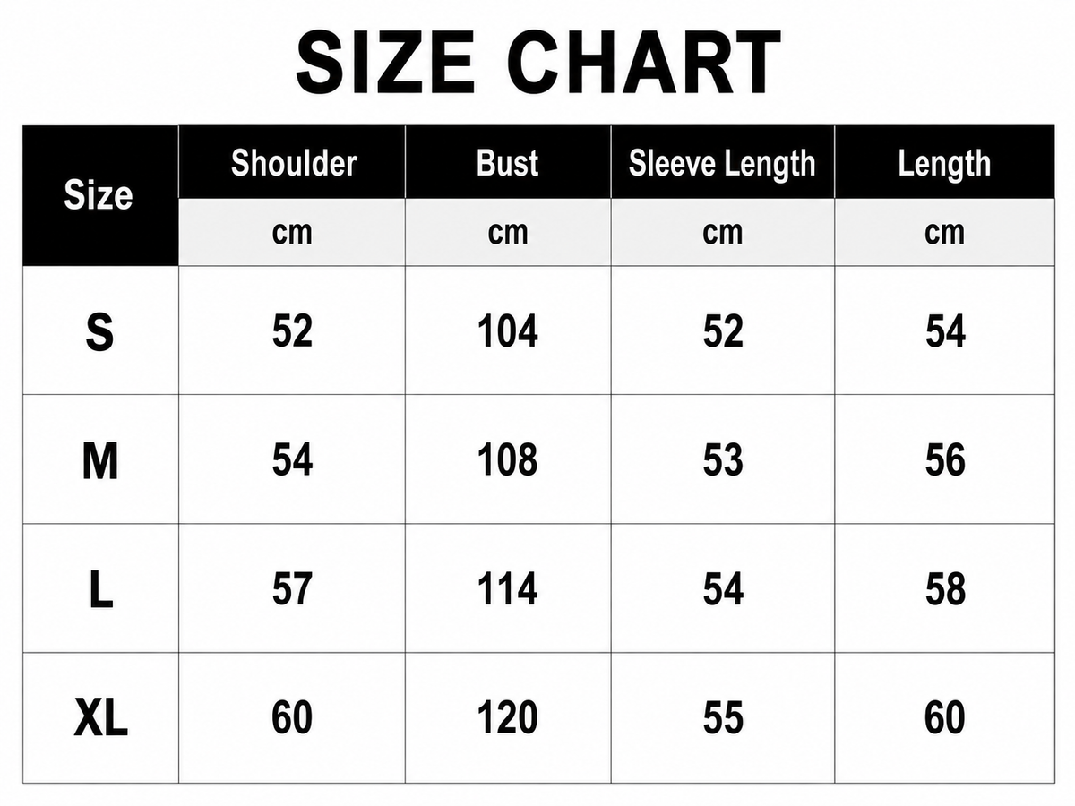 Size Chart CM