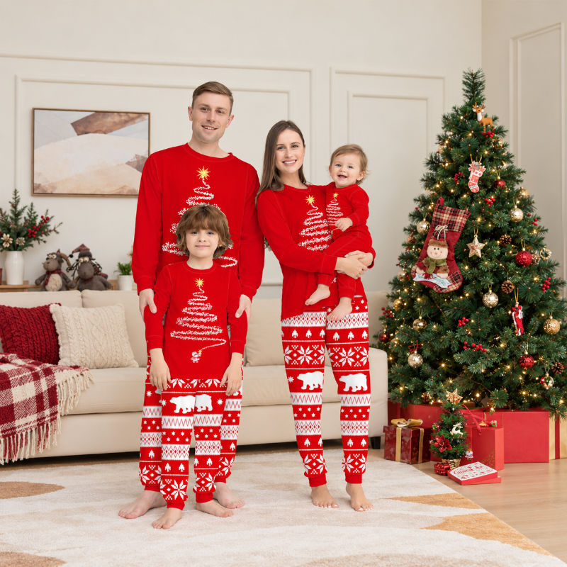 Christmas Tree Glow Family Matching Pyjamas
