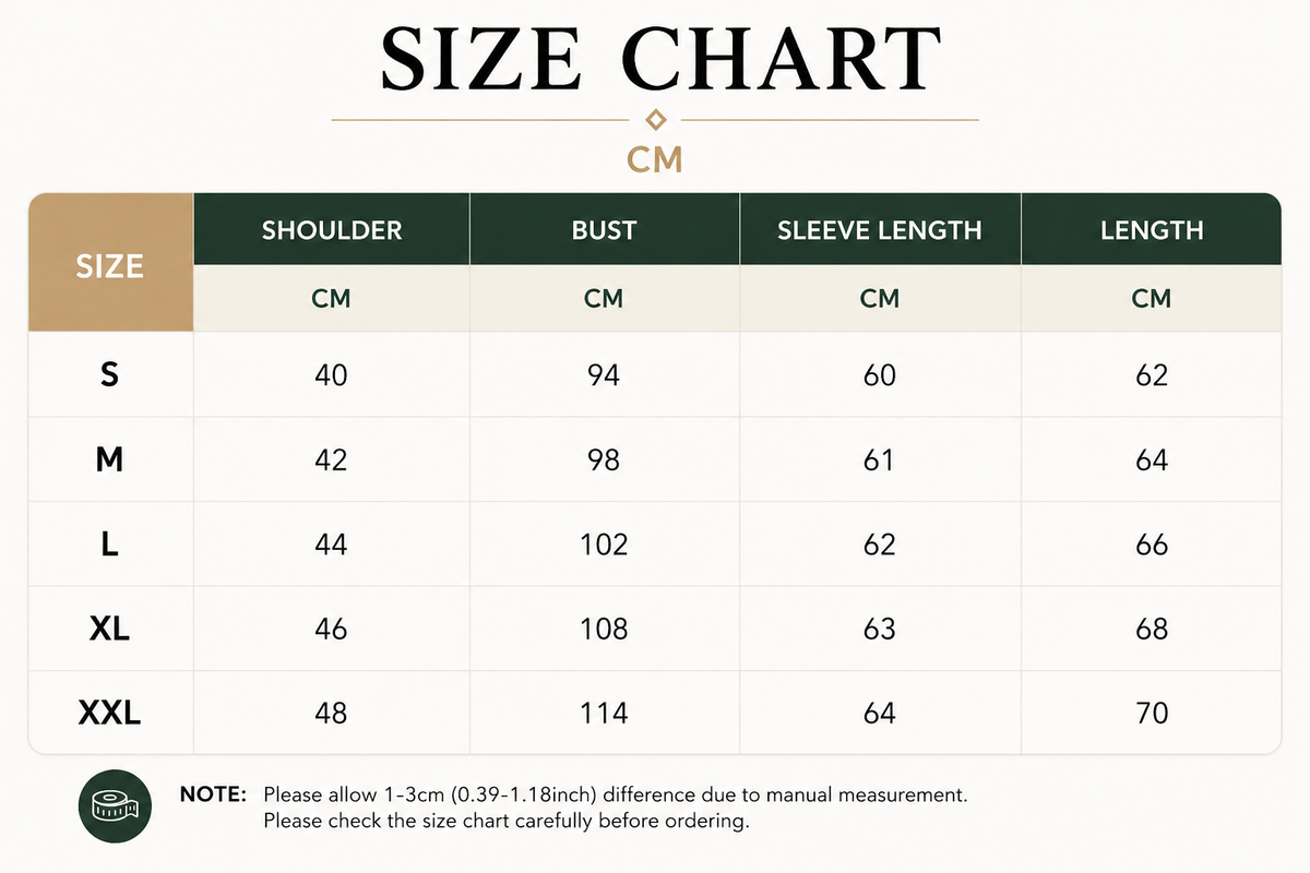 Size Chart CM