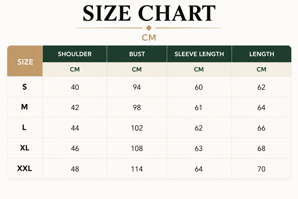 Size Chart CM