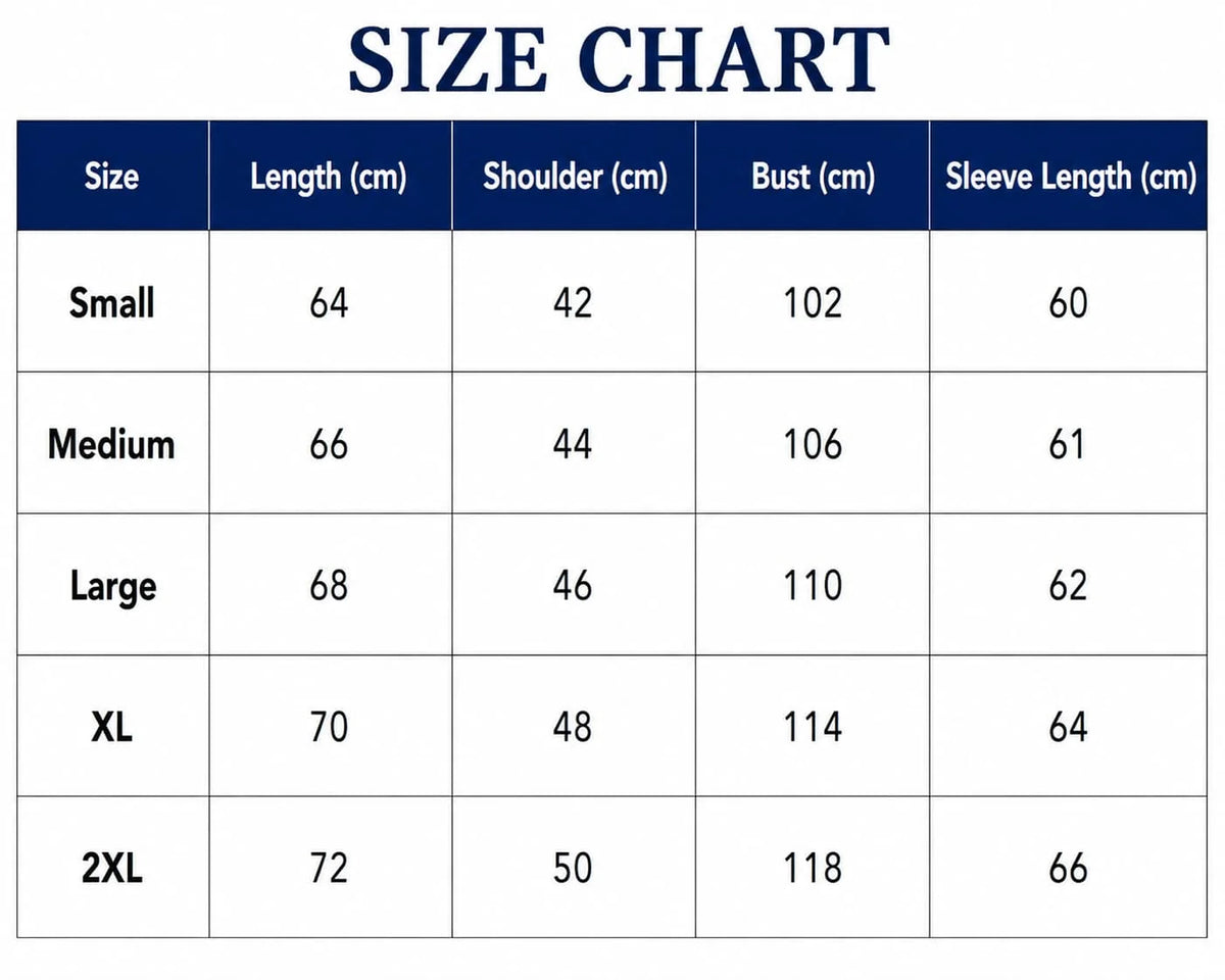 Size Chart CM