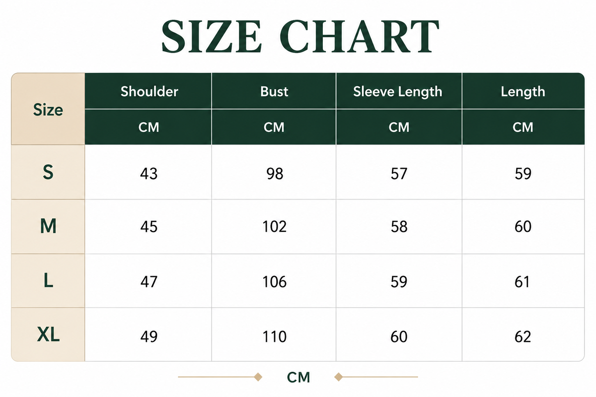 Size Chart CM