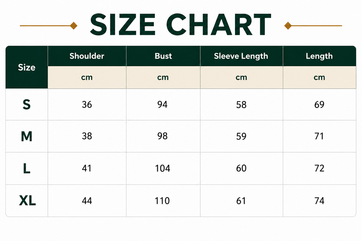 Size Chart CM