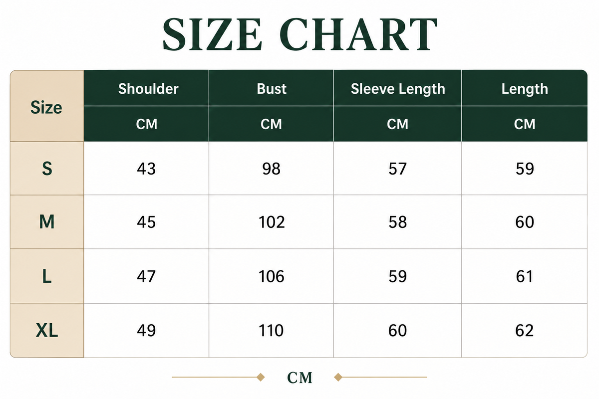 Size Chart CM