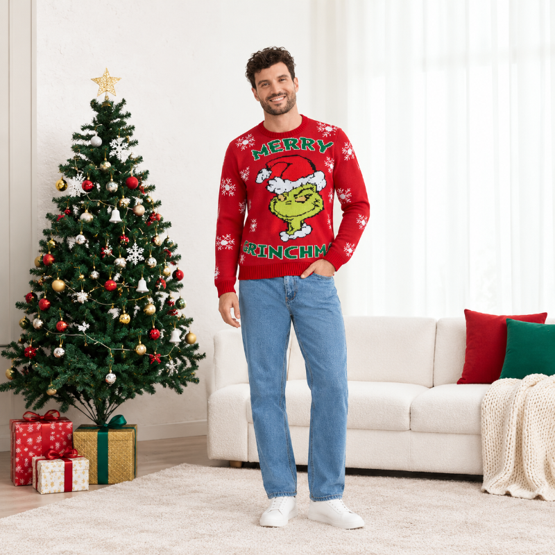 Grinch Cheer Christmas Jumper
