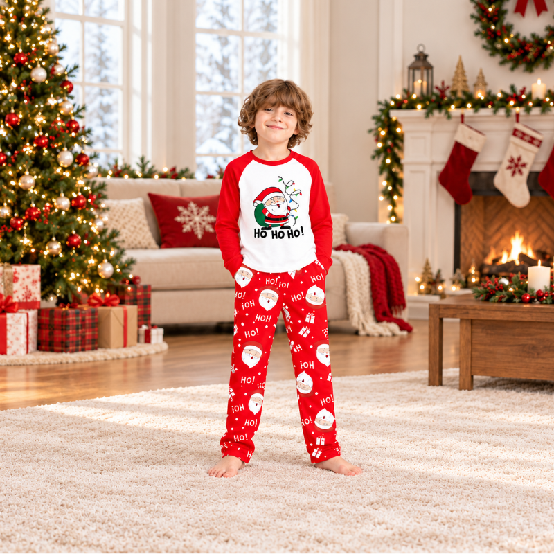 Ho Ho Ho Santa Family Matching Christmas Pyjamas