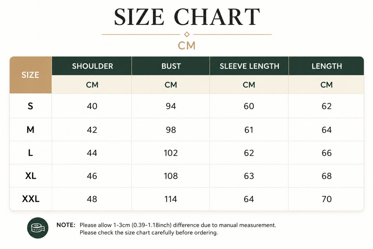 Size Chart CM