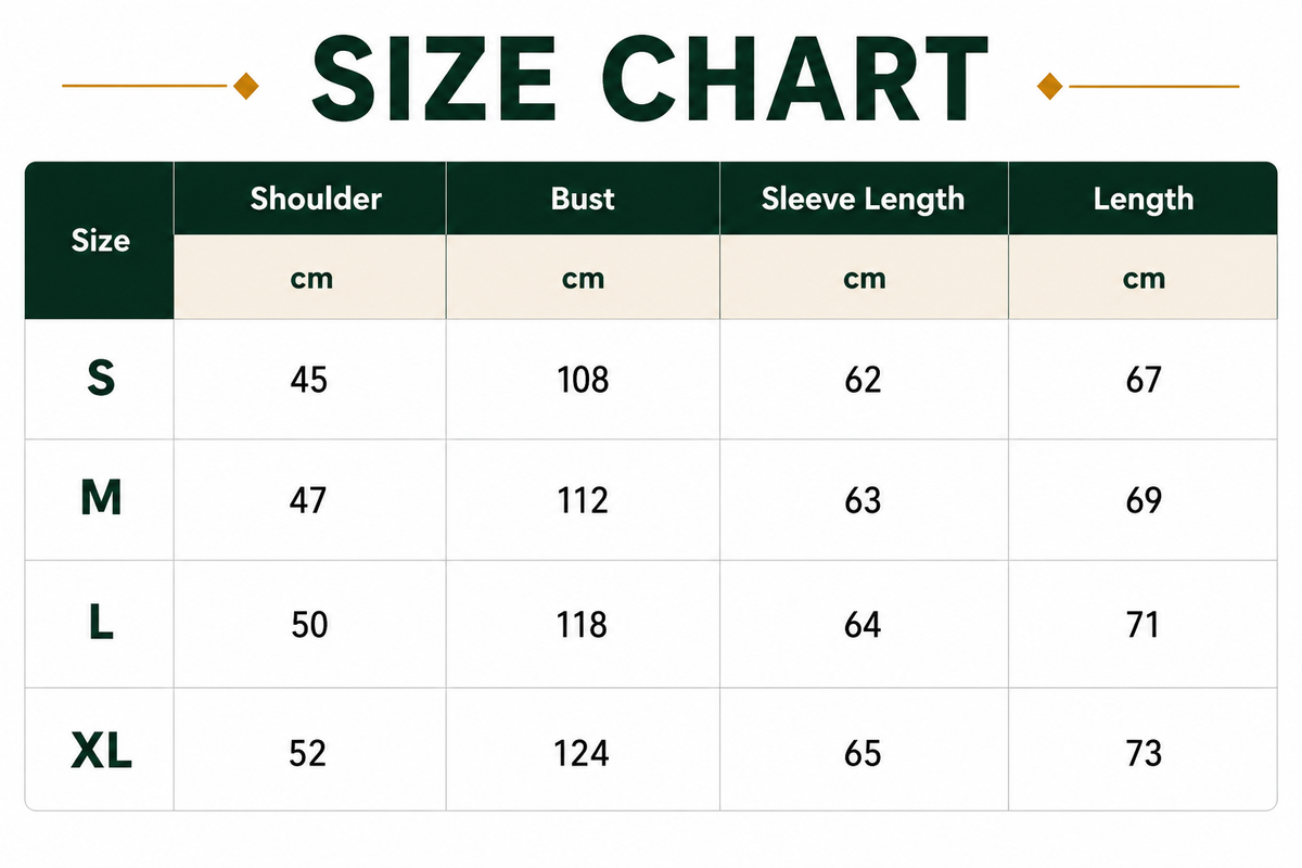 Size Chart CM