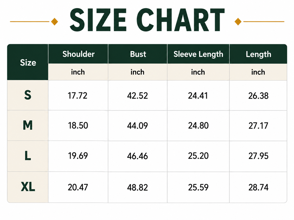 Size Chart Inch