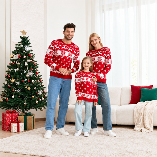 Nordic Snowflake Pattern Christmas Jumper
