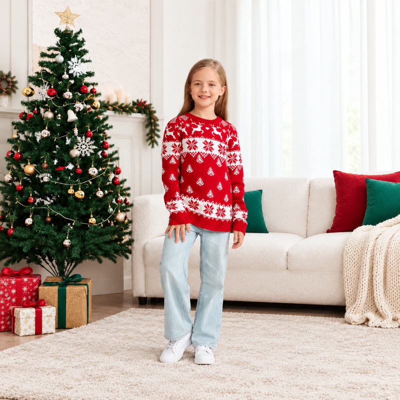 Nordic Snowflake Pattern Christmas Jumper
