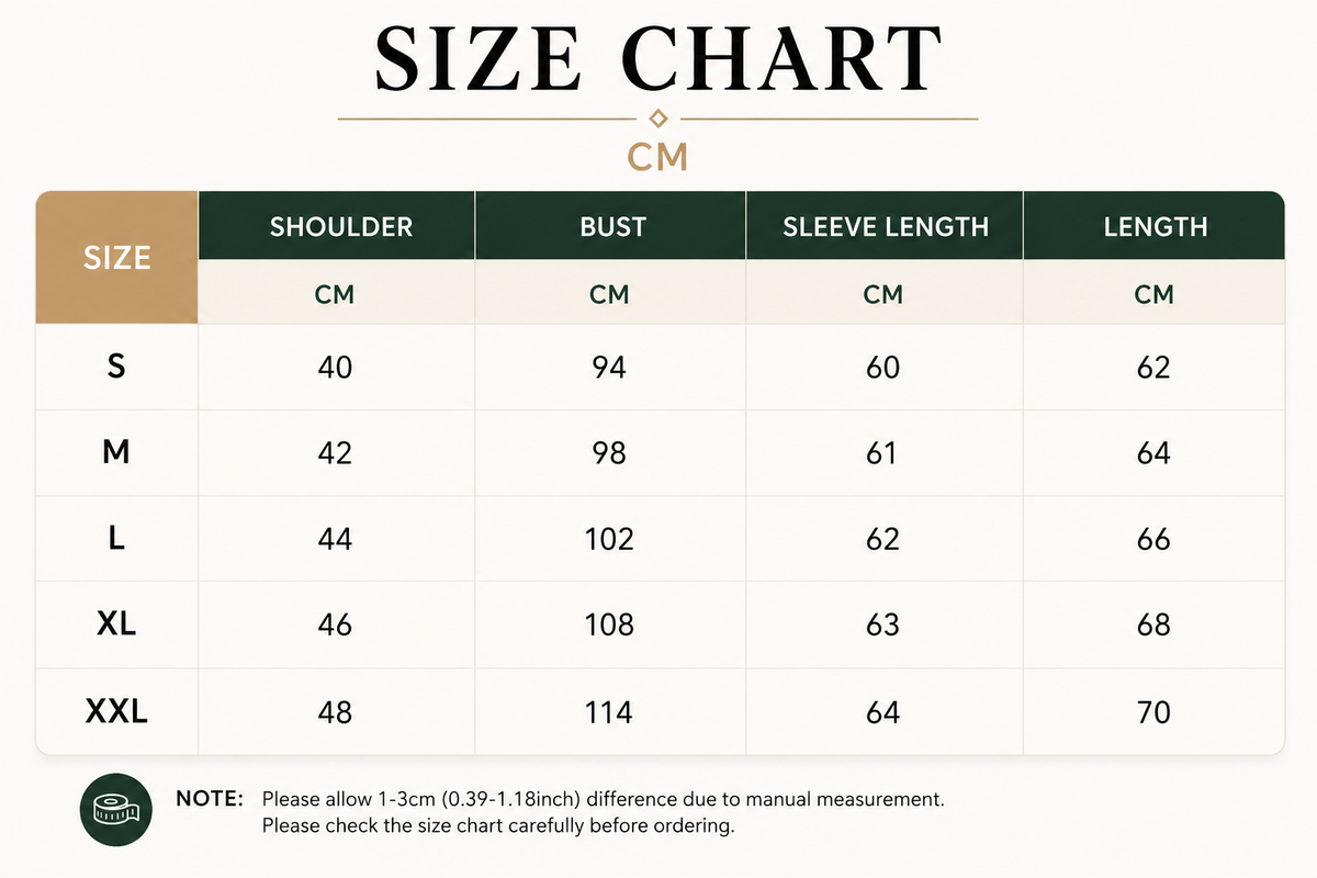 Size Chart CM