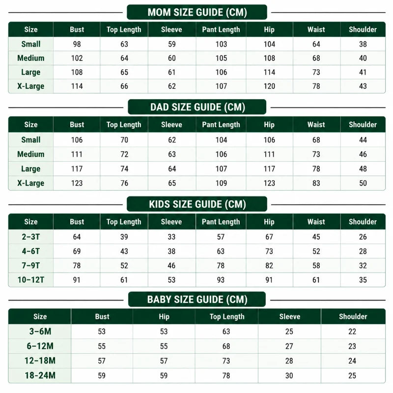 Size Chart CM