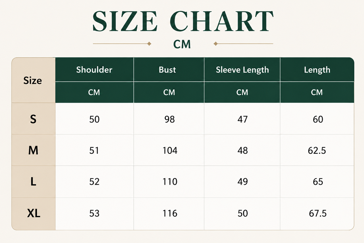 Size Chart CM