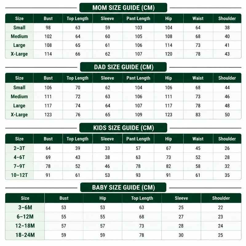 Size Chart CM