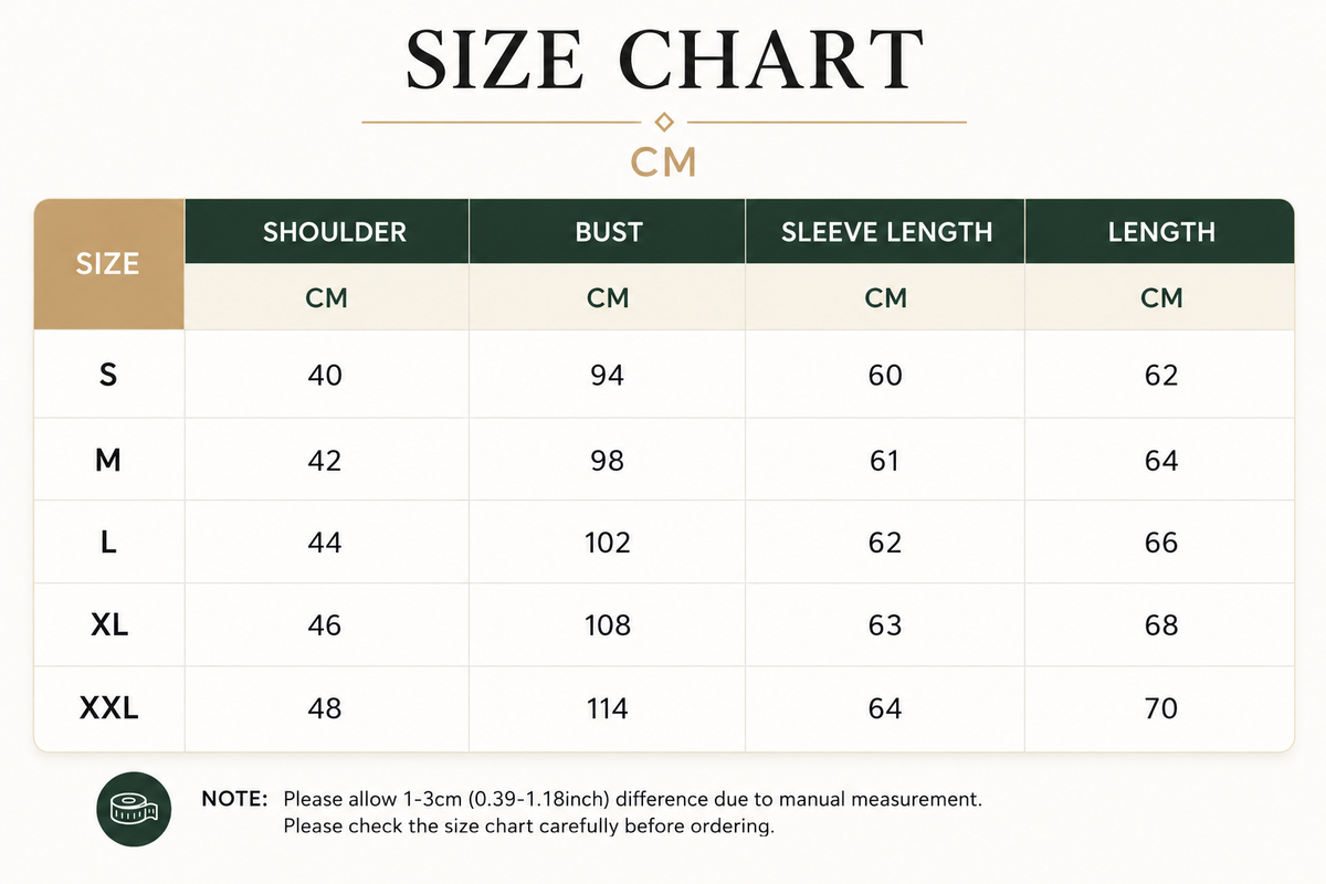 Size Chart CM
