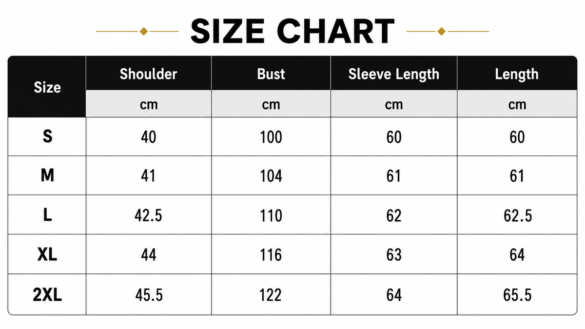 Size Chart CM