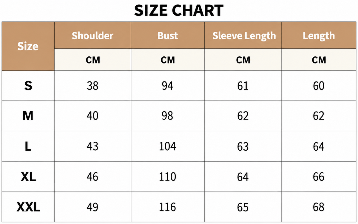 Size Chart CM